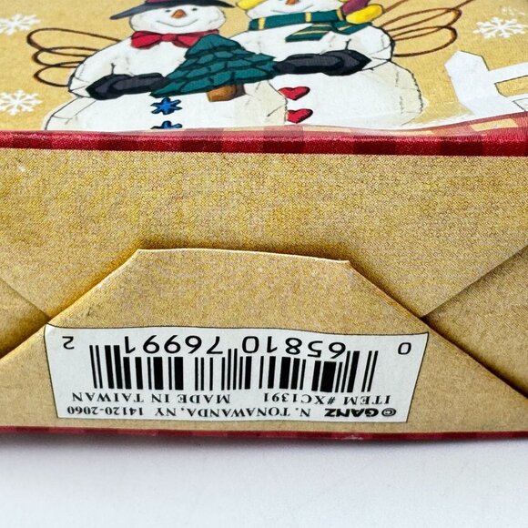 Set Of 3 Christmas SnowmanThemed Ornaments Resin Ceramic Paper Vintage - Picture 14 of 15